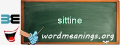 WordMeaning blackboard for sittine